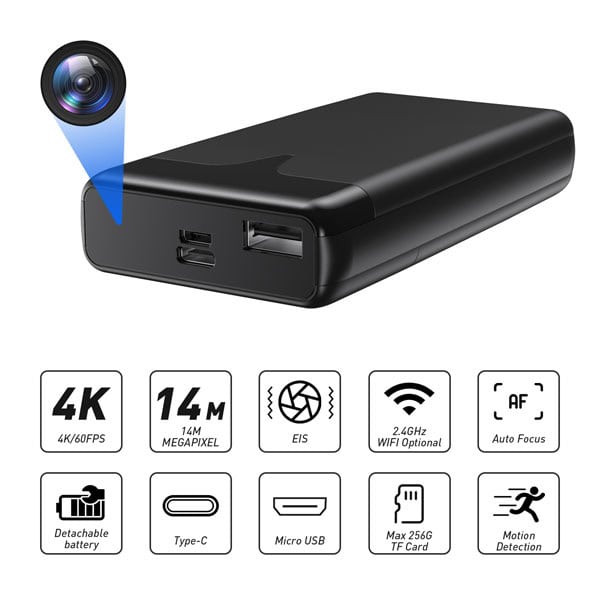 Camera Sạc Dự Phòng W28 Pro 4K 3 Camera Sạc Dự Phòng W28 Pro 4K