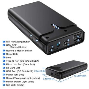 Camera Sạc Dự Phòng W28 Pro 4K 11 camera sac du phong w28 sony 4k 2 1