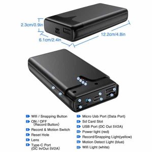 Camera Sạc Dự Phòng W28 Pro 4K 14 camera sac du phong w28 sony 4k 6 1